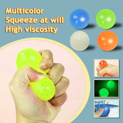Luminous Sticky Ball Glow In The Dark Squeeze Toy 5 Or 10pcs