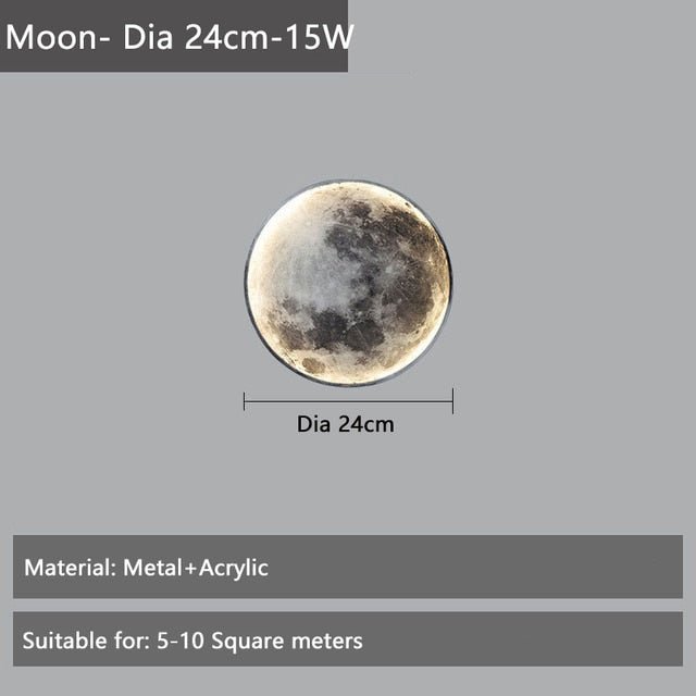 Luxury Moon Wall Lamp Nordic Light For Living Room Bedroom Hallway