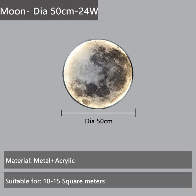 Luxury Moon Wall Lamp Nordic Light For Living Room Bedroom Hallway