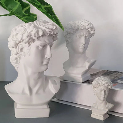 David Statue Vase Resin Decorative Vase And Makeup Brush Holder