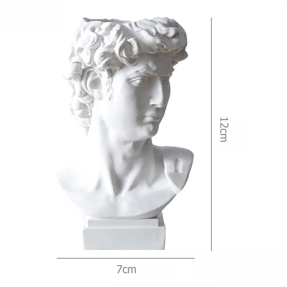 David Statue Vase Resin Decorative Vase And Makeup Brush Holder