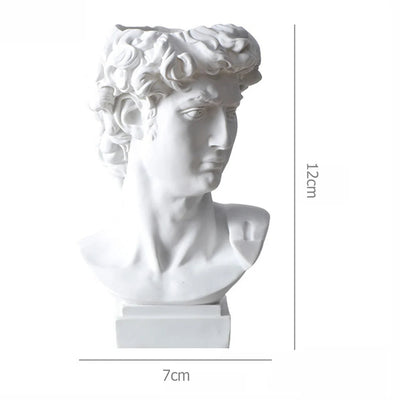David Statue Vase Resin Decorative Vase And Makeup Brush Holder