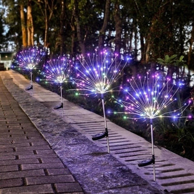 Solar Garden Lights Firework Design Outdoor Decorative Lighting