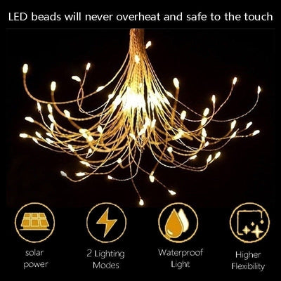 Solar Garden Lights Firework Design Outdoor Decorative Lighting