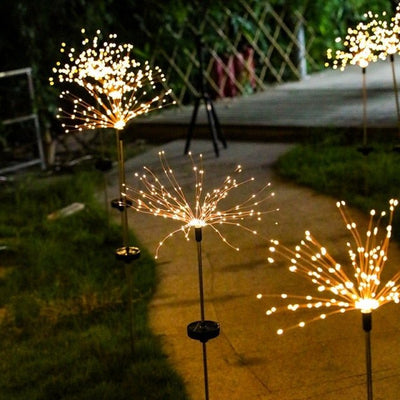 Solar Garden Lights Firework Design Outdoor Decorative Lighting