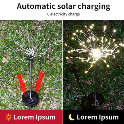 Solar Garden Lights Firework Design Outdoor Decorative Lighting
