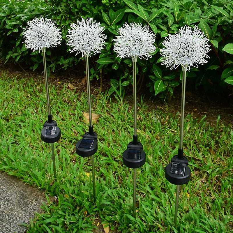 Solar Dandelion Garden Lights LED Fairy Firework Outdoor Decor