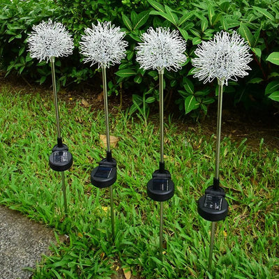 Solar Dandelion Garden Lights LED Fairy Firework Outdoor Decor