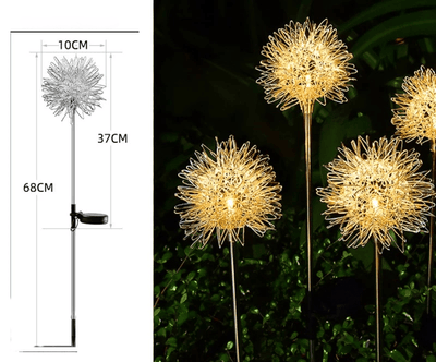 Solar Dandelion Garden Lights LED Fairy Firework Outdoor Decor