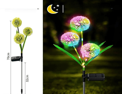 Solar Dandelion Garden Lights LED Fairy Firework Outdoor Decor