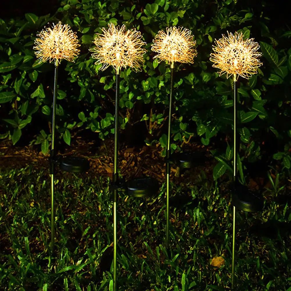 Solar Dandelion Garden Lights LED Fairy Firework Outdoor Decor