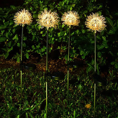 Solar Dandelion Garden Lights LED Fairy Firework Outdoor Decor