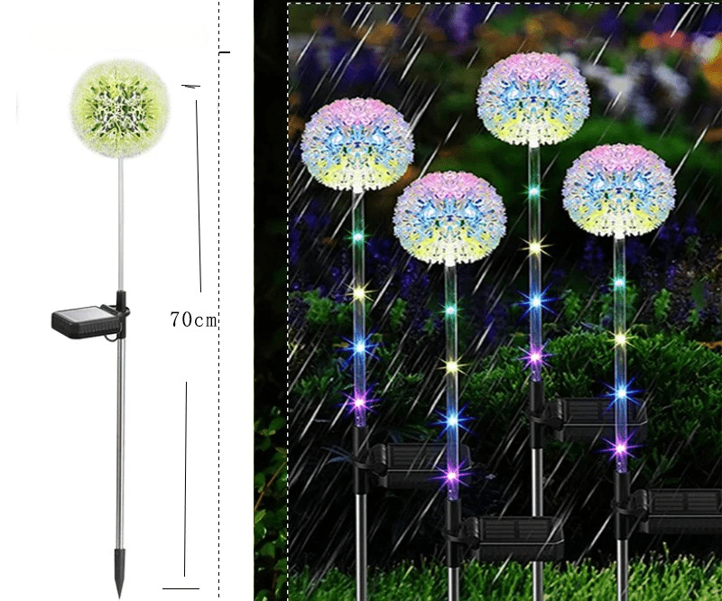 Solar Dandelion Garden Lights LED Fairy Firework Outdoor Decor