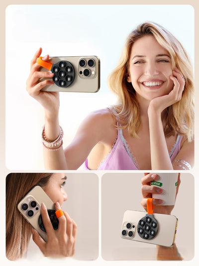 Magnetic Phone Holder Suction Cup Universal Wall Mirror Mount Stand