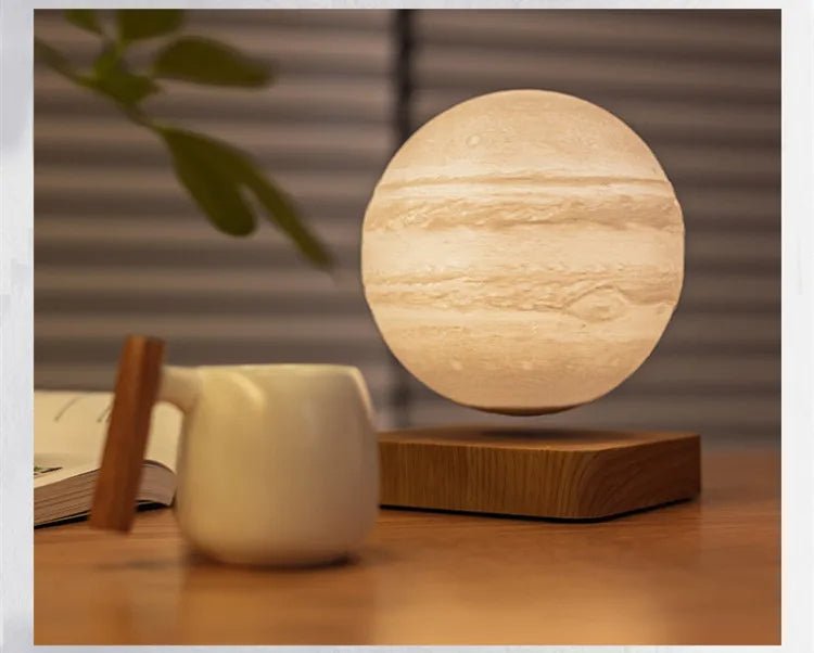 Magnetic Levitating Moon Lamp With Floating Jupiter And Saturn Lights