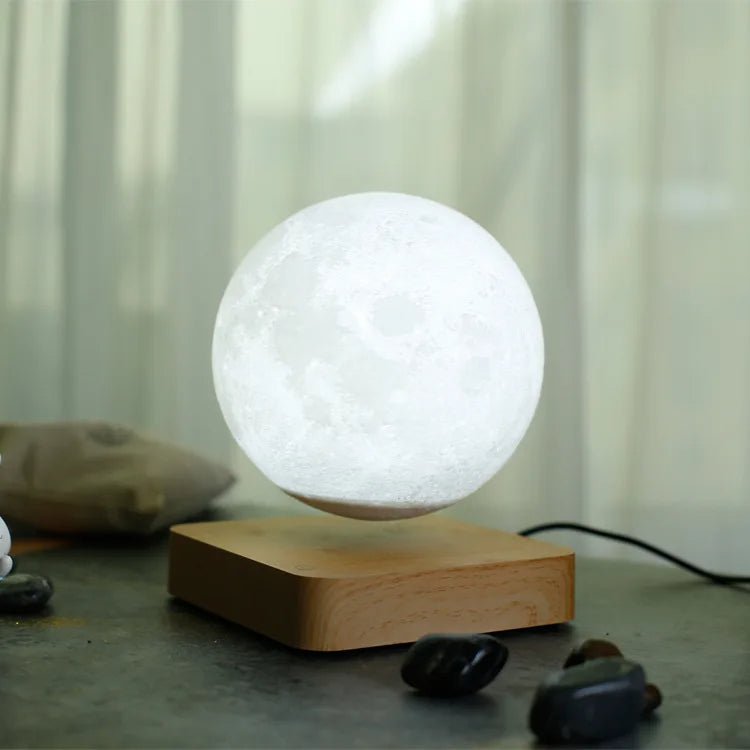 Magnetic Levitating Moon Lamp With Floating Jupiter And Saturn Lights