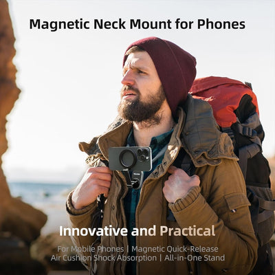 Magnetic Neck Phone Holder Hands Free Cell Phone Mount For Vlog
