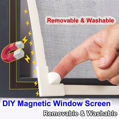 Magnetic Window Screen Adjustable Mesh Washable Anti Mosquito Net