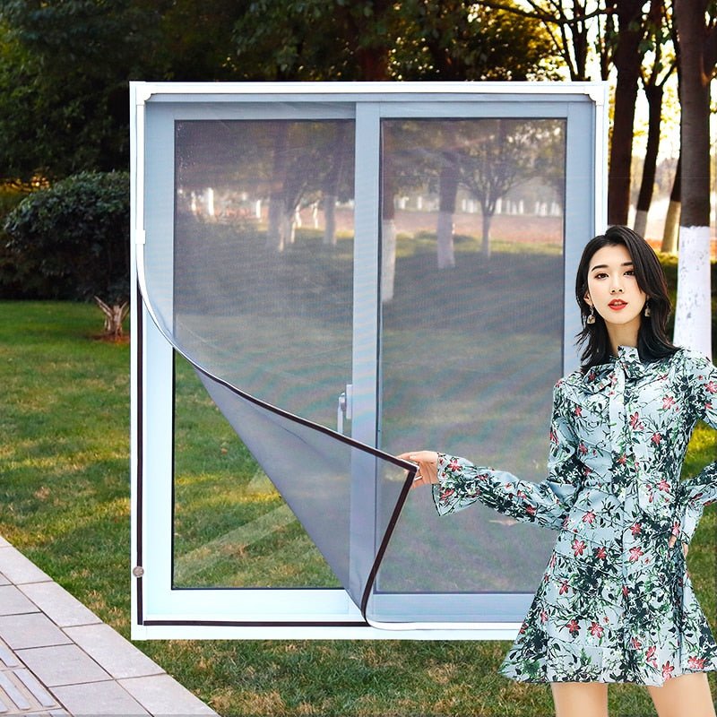 Magnetic Window Screen Adjustable Mesh Washable Anti Mosquito Net