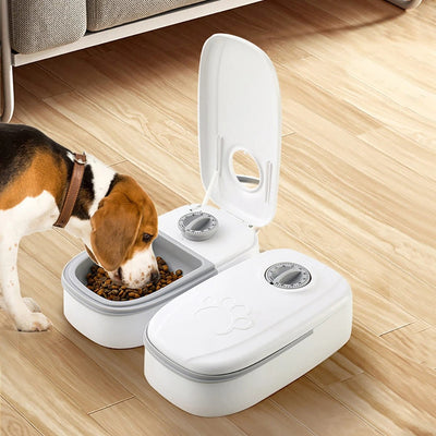 Automatic Pet Food Dispenser With Programmable Timer For Cats And Dogs