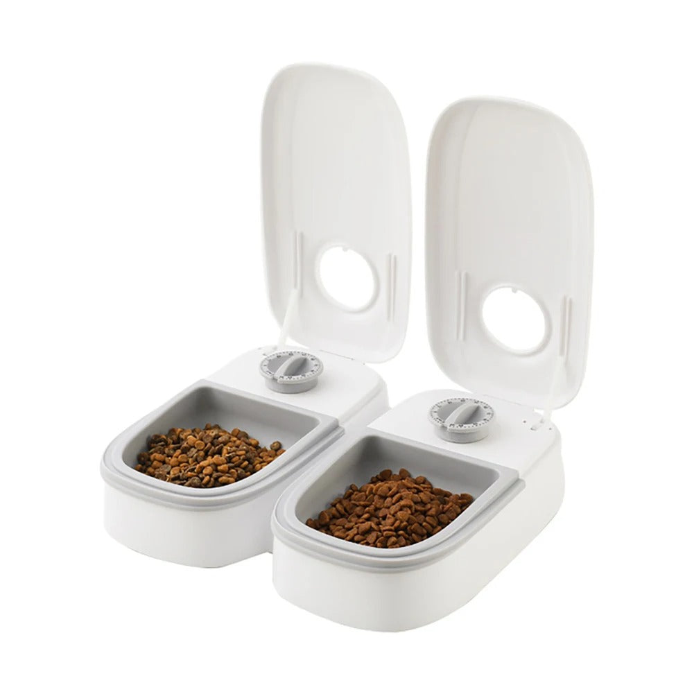 Automatic Pet Food Dispenser With Programmable Timer For Cats And Dogs