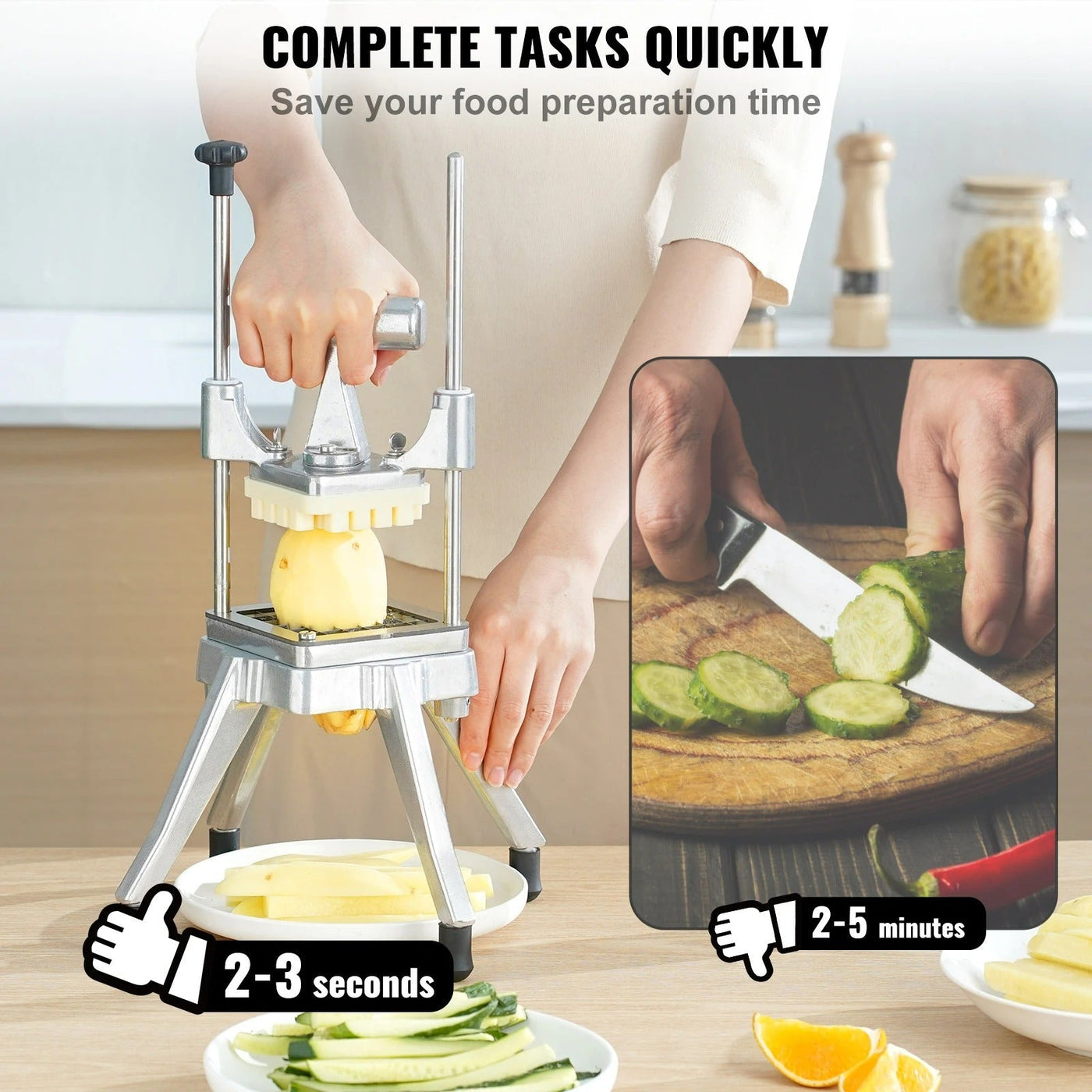 Manual Vegetable Dicer Stainless Steel Fruit And Vegetable Cutter For Kitchen