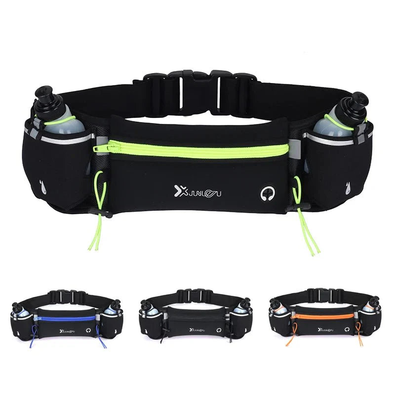 Marathon Trail Running Waist Pack With Dual Pockets For Phone And Bottle