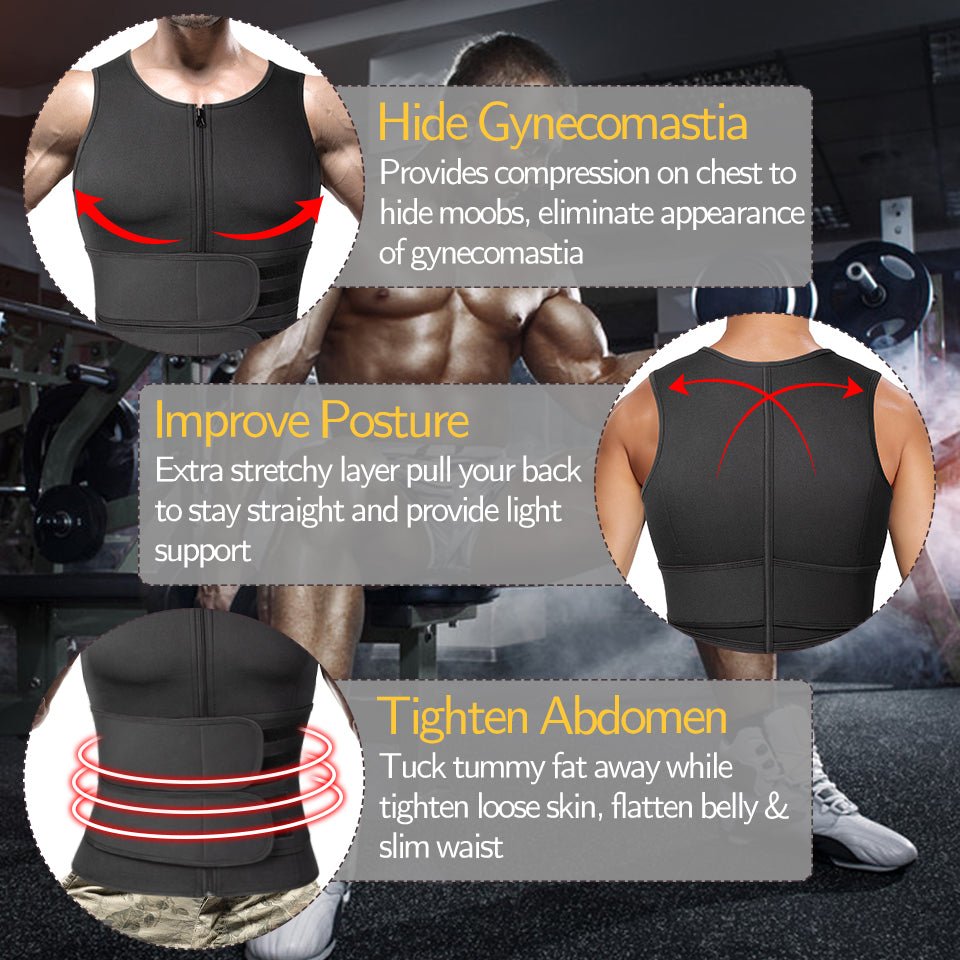 Men's Neoprene Sauna Vest Slimming Body Shaper For Workout