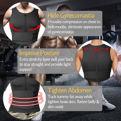 Men's Neoprene Sauna Vest Slimming Body Shaper For Workout