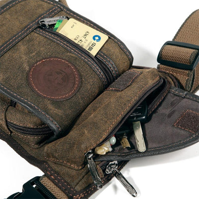 Outdoor Canvas Drop Leg Bag For Motorcycle Travel Hiking Climbing