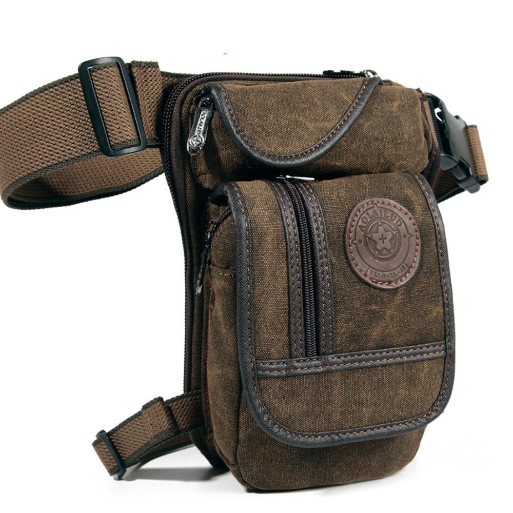 Outdoor Canvas Drop Leg Bag For Motorcycle Travel Hiking Climbing