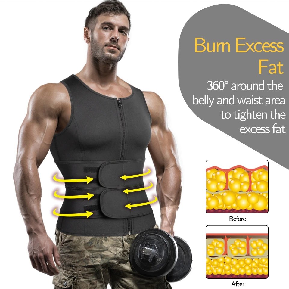 Men's Neoprene Sauna Vest Slimming Body Shaper For Workout
