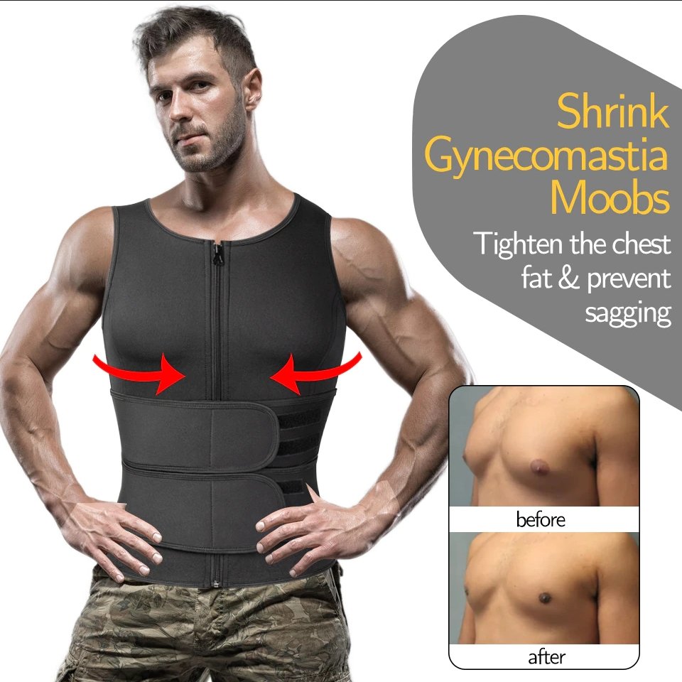 Men's Neoprene Sauna Vest Slimming Body Shaper For Workout