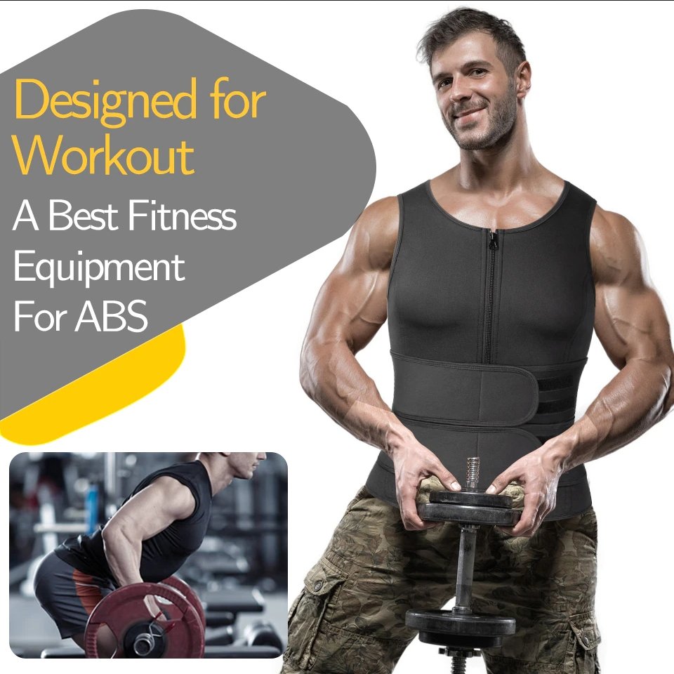 Men's Neoprene Sauna Vest Slimming Body Shaper For Workout