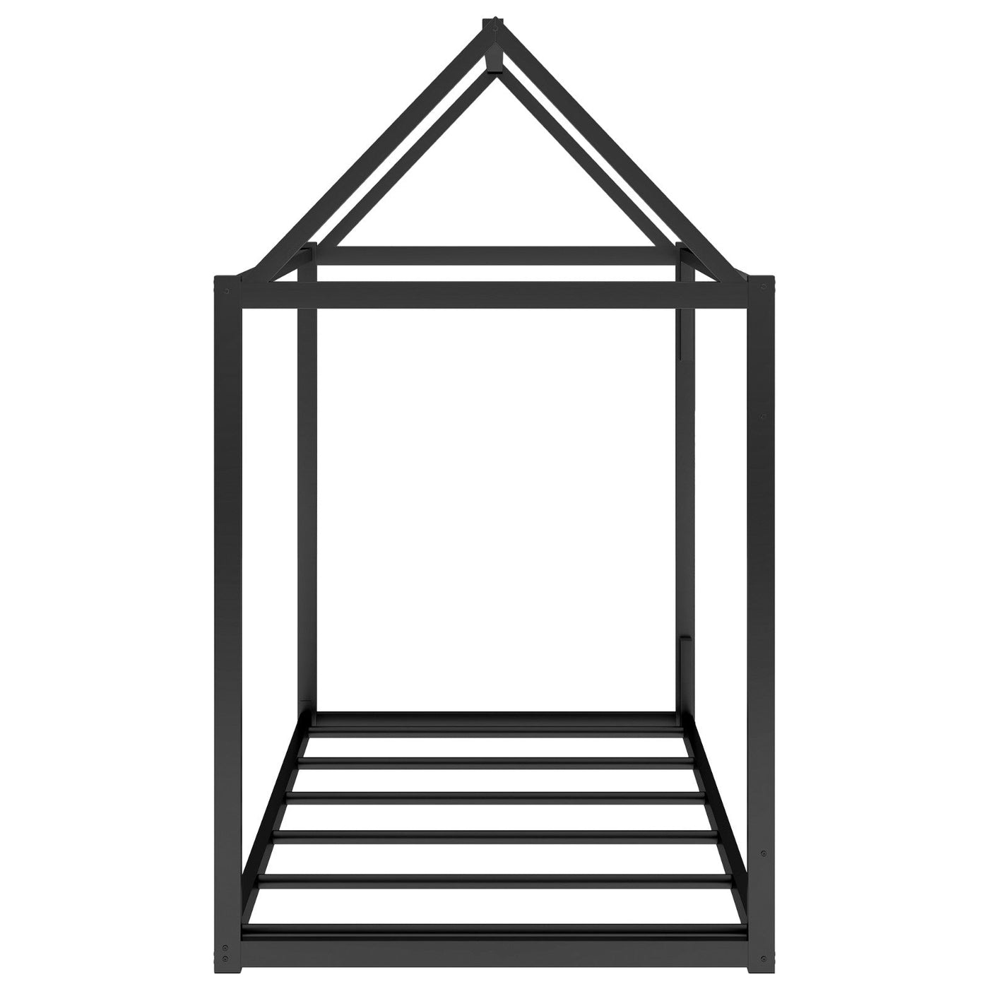 Metal House Shape Platform Bed Twin Frame For Kids Room