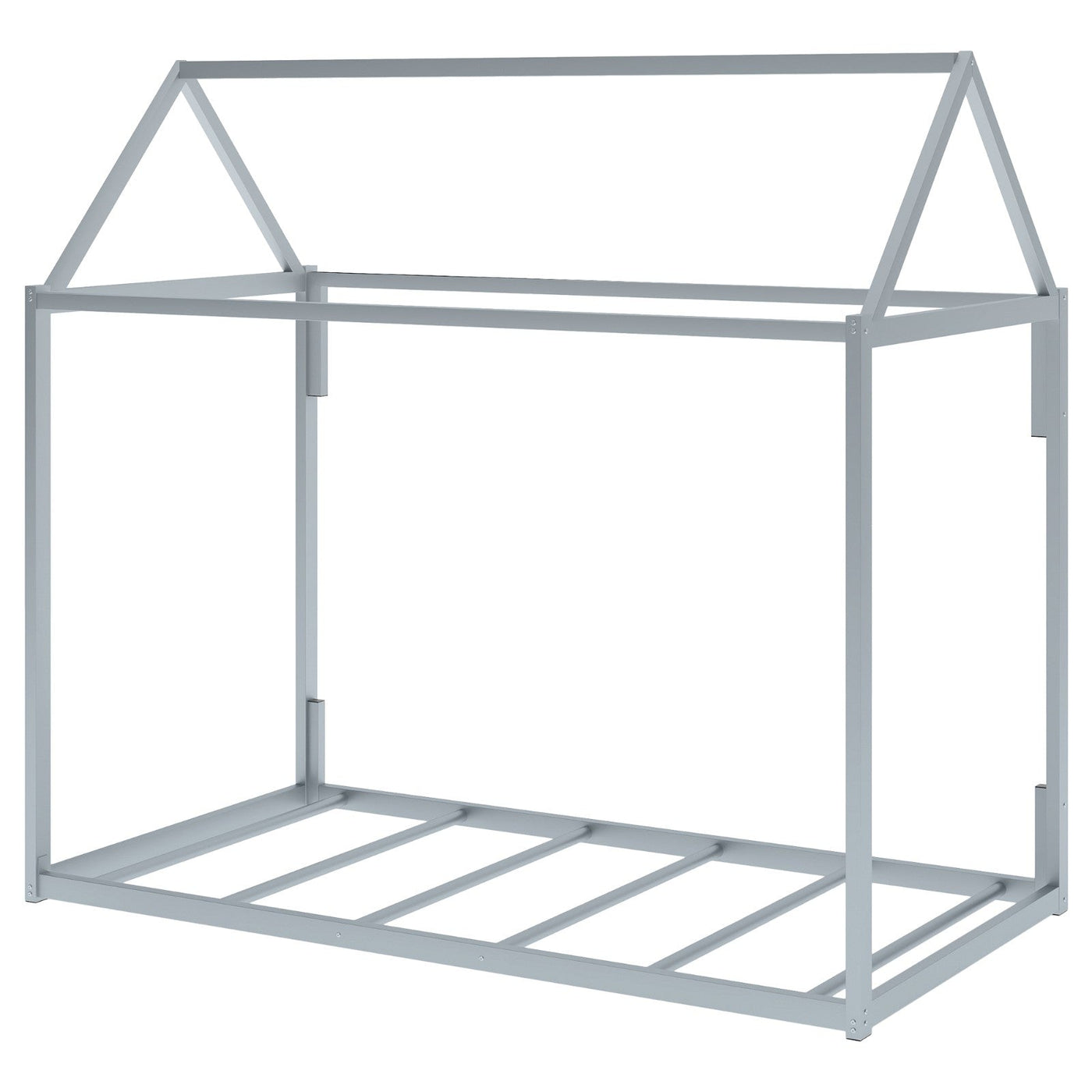 Metal House Shape Platform Bed Twin Frame For Kids Room