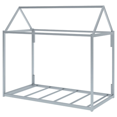 Metal House Shape Platform Bed Twin Frame For Kids Room
