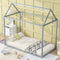 Metal House Shape Platform Bed Twin Frame For Kids Room