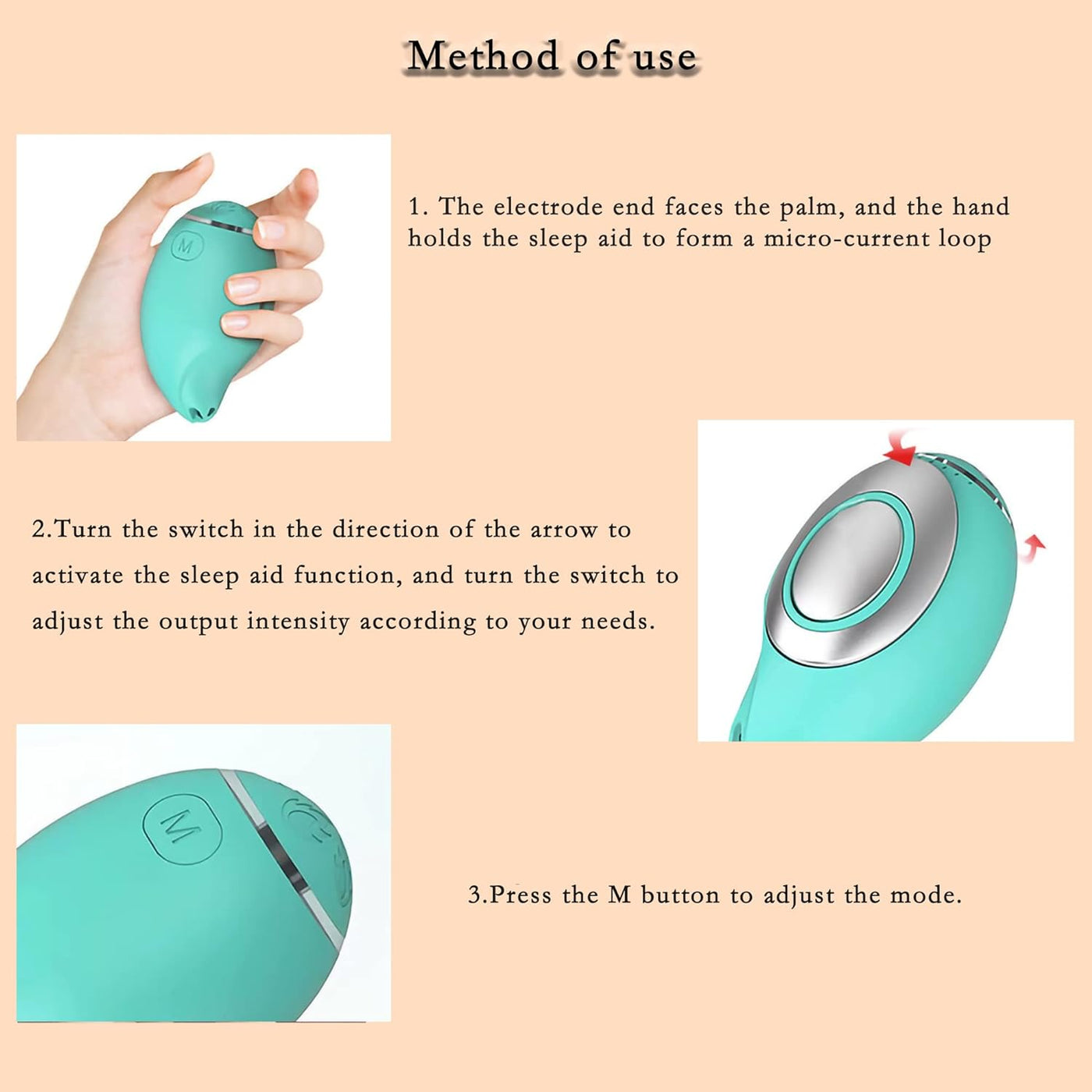 Microcurrent Sleep Aid Device Handheld For Adult Insomnia Relief