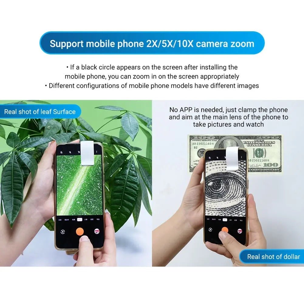 Microscope Mobile Phone Lens 200X Portable Science Education Toy