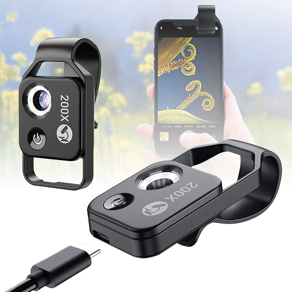 Microscope Mobile Phone Lens 200X Portable Science Education Toy
