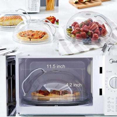 Microwave Food Cover Transparent Heat Resistant Plastic Lid