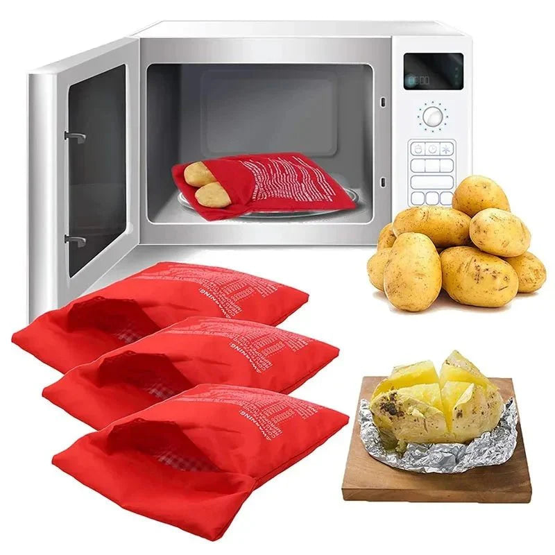 Microwave Potato Bag For Quick Easy Reusable Baked Potatoes
