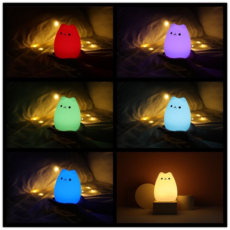 Mini Cat Design Baby Night Lamp For Nursery Decor