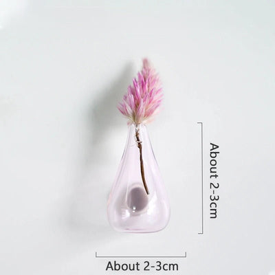 Mini Ceramic Vase Fridge Magnet Porcelain Planter For Kitchen Greenery