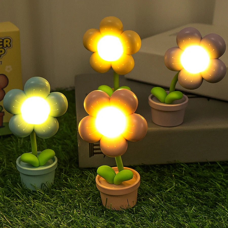 Mini Flower Night Light Soft Warm Glow For Cozy Bedroom Ambience