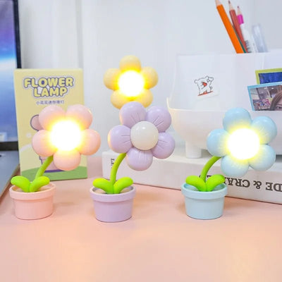 Mini Flower Night Light Soft Warm Glow For Cozy Bedroom Ambience