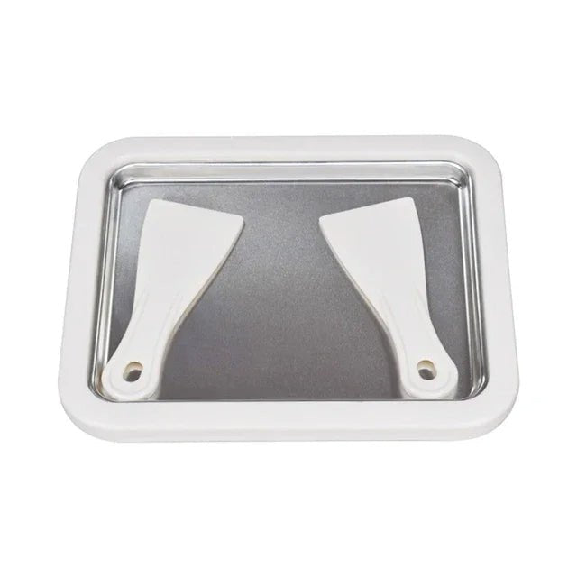 Mini Frozen Yogurt & Ice Cream Maker Pan With Spatulas For Rolled Treats