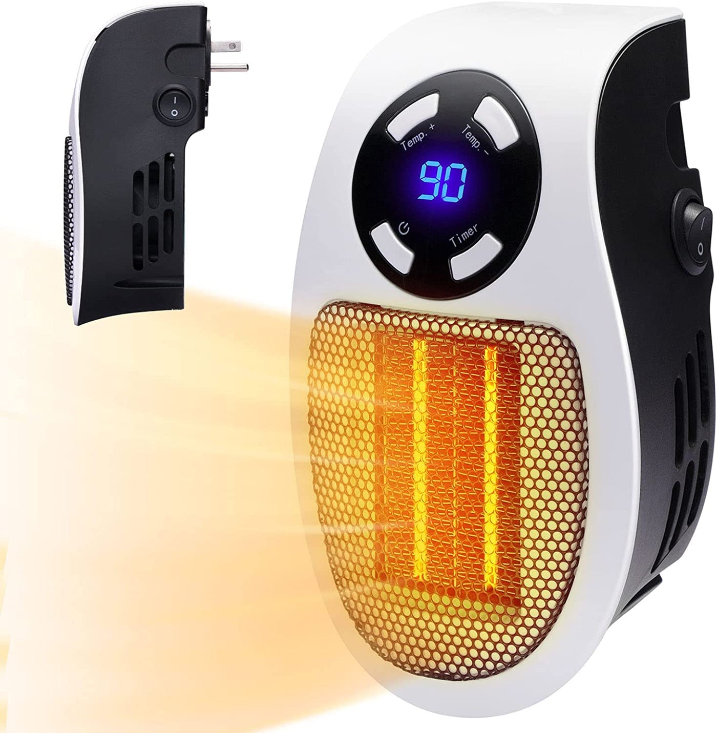 Mini Portable Electric Heater With Adjustable Thermostat For Bedroom