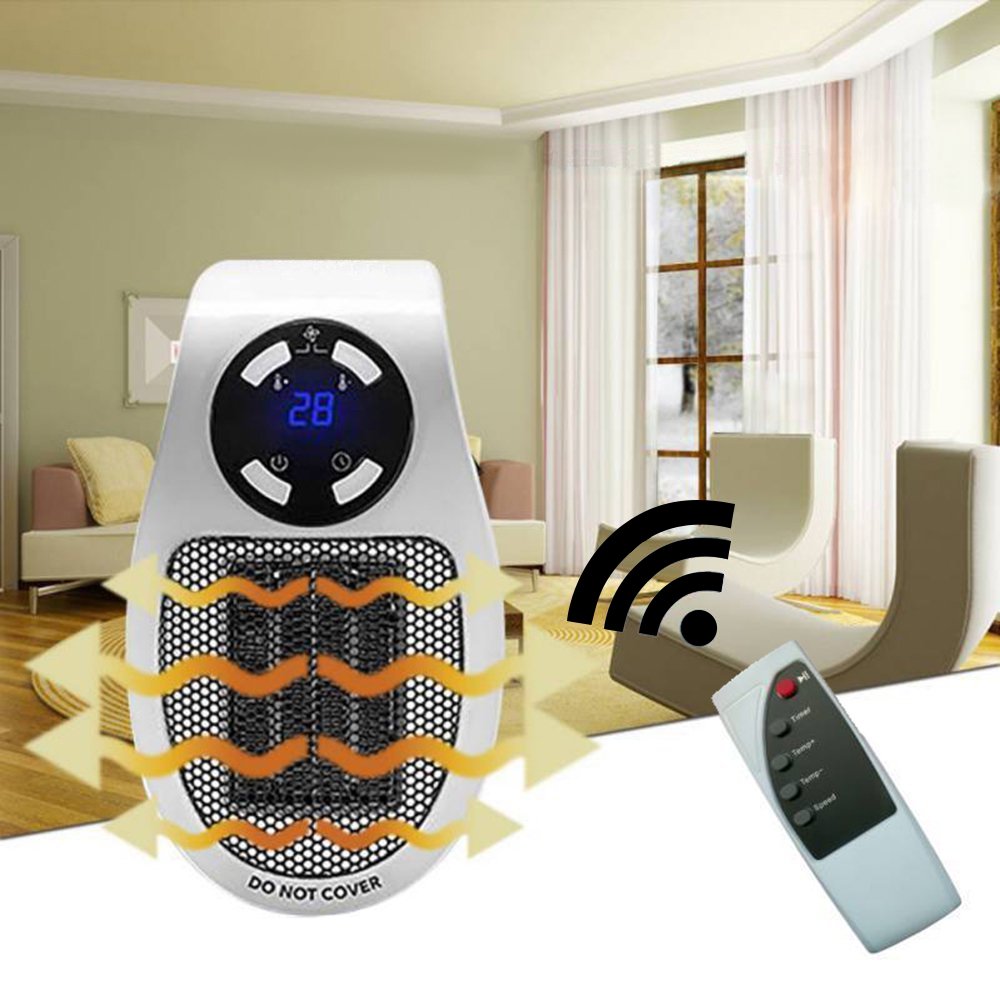 Mini Portable Electric Heater With Adjustable Thermostat For Bedroom